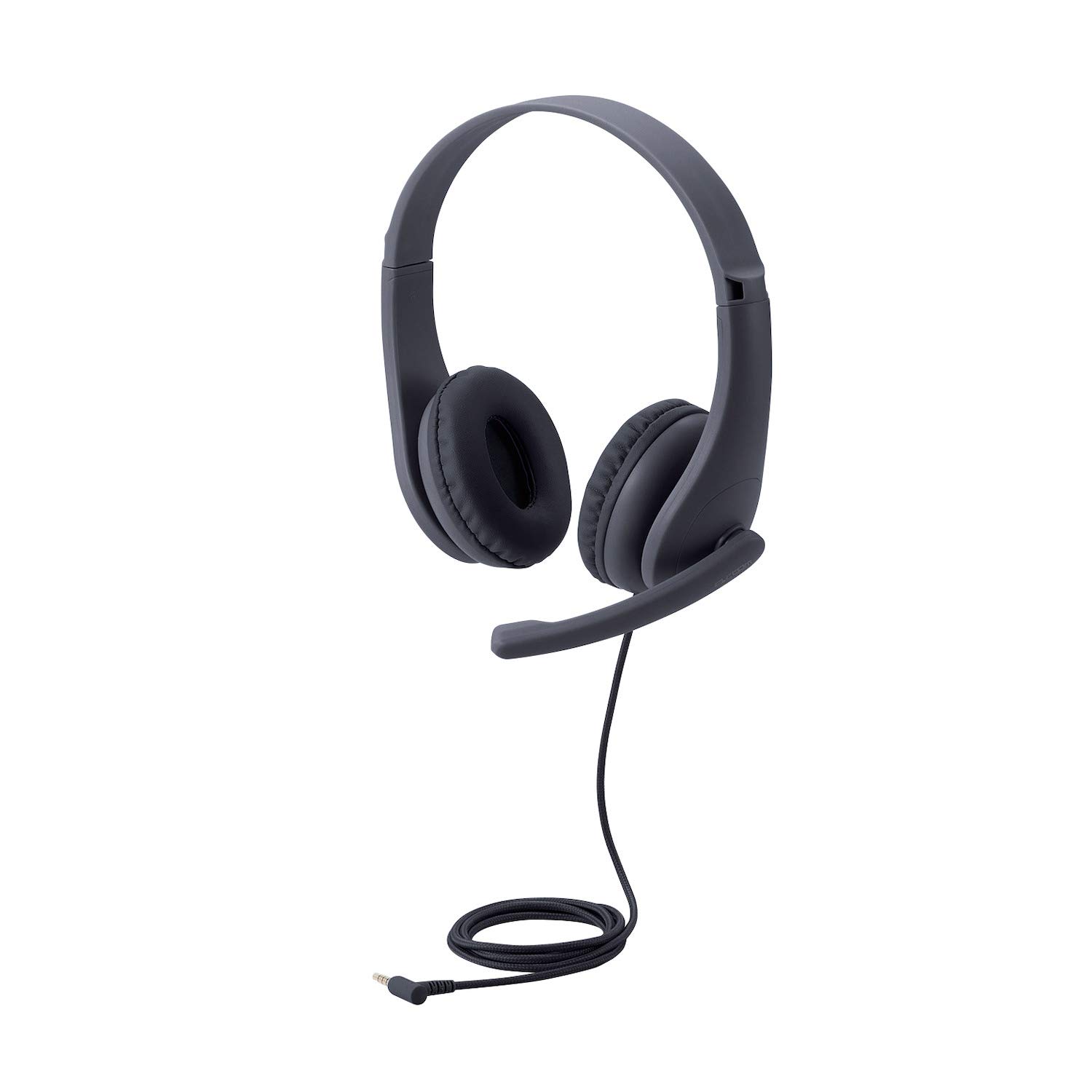 

ELECOM Kids Headphones [3.5mm Connection, 4-Pole] with Rotating Microphone Arm, Black, HS-KD01TBK, 121mm W x 43mm D x 122mm H (Cable Not Included)