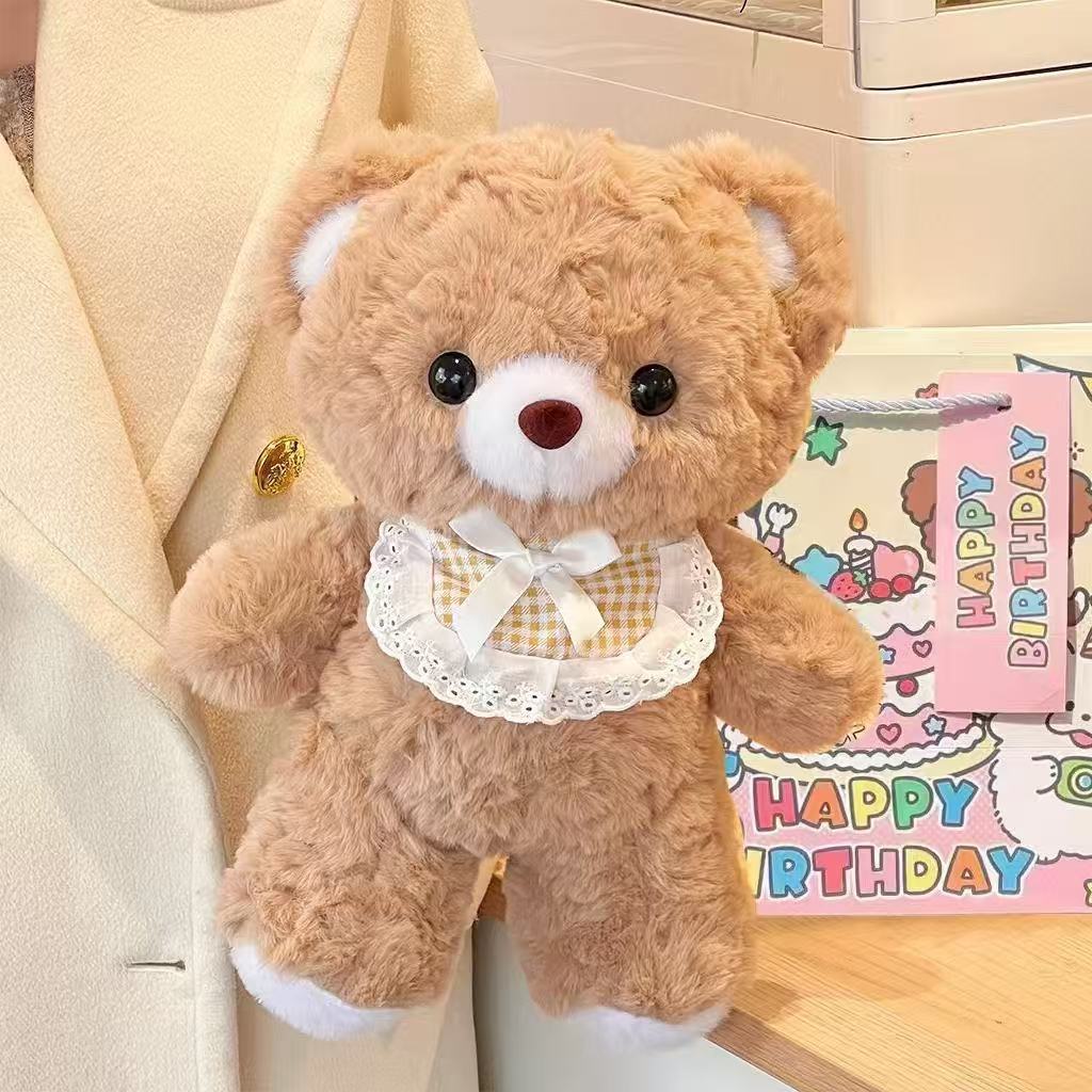 Niedlicher Teddybär Plüschtier Bärenpuppe Puppenstrauß Geburtstags- Valentinstagsgeschenk für Freundinnen