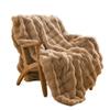 Dicke Plüsch Winter Kaninchenfell Decke - Weiches Korallenfleece für Sofa, Bett oder Büro Nickerchen