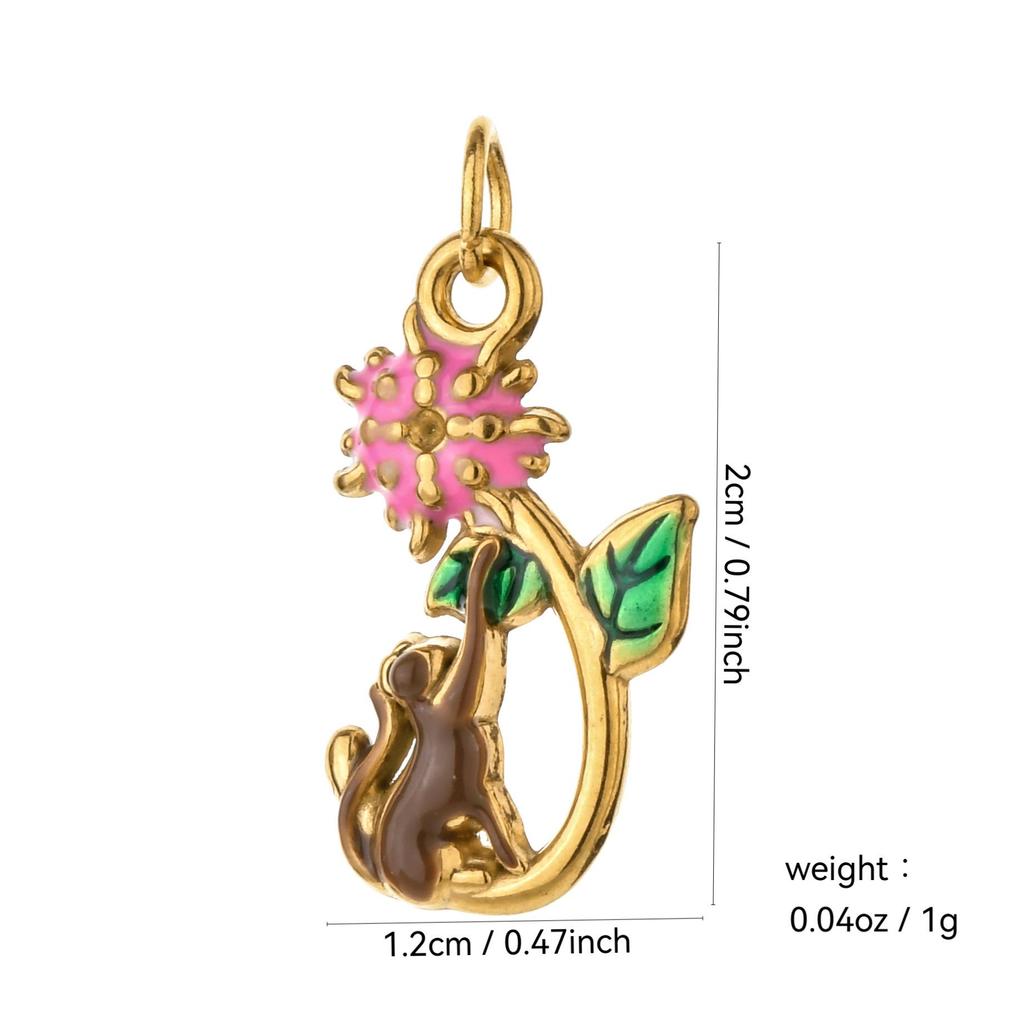 Stainless Steel Rose Flower Charms for DIY Jewelry - Bracelets, Necklaces, Pendants