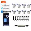 10x 3w Mini LED Downlight Complete Set TUYA APP Dimmable LED for Veranda or Terrace
