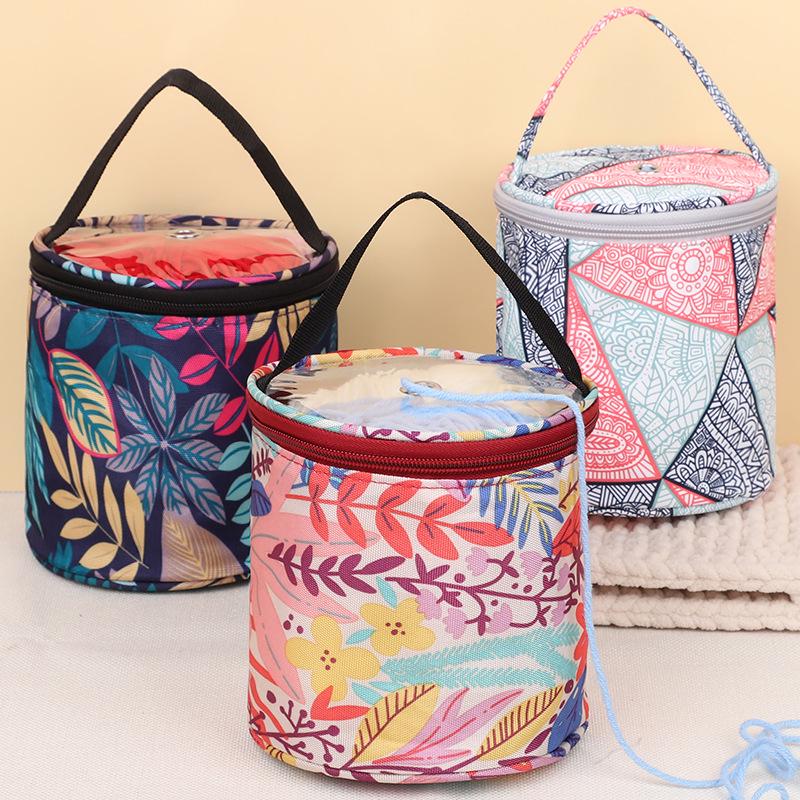 Portable Hand-Woven Crochet and Knitting Tool Storage Bag