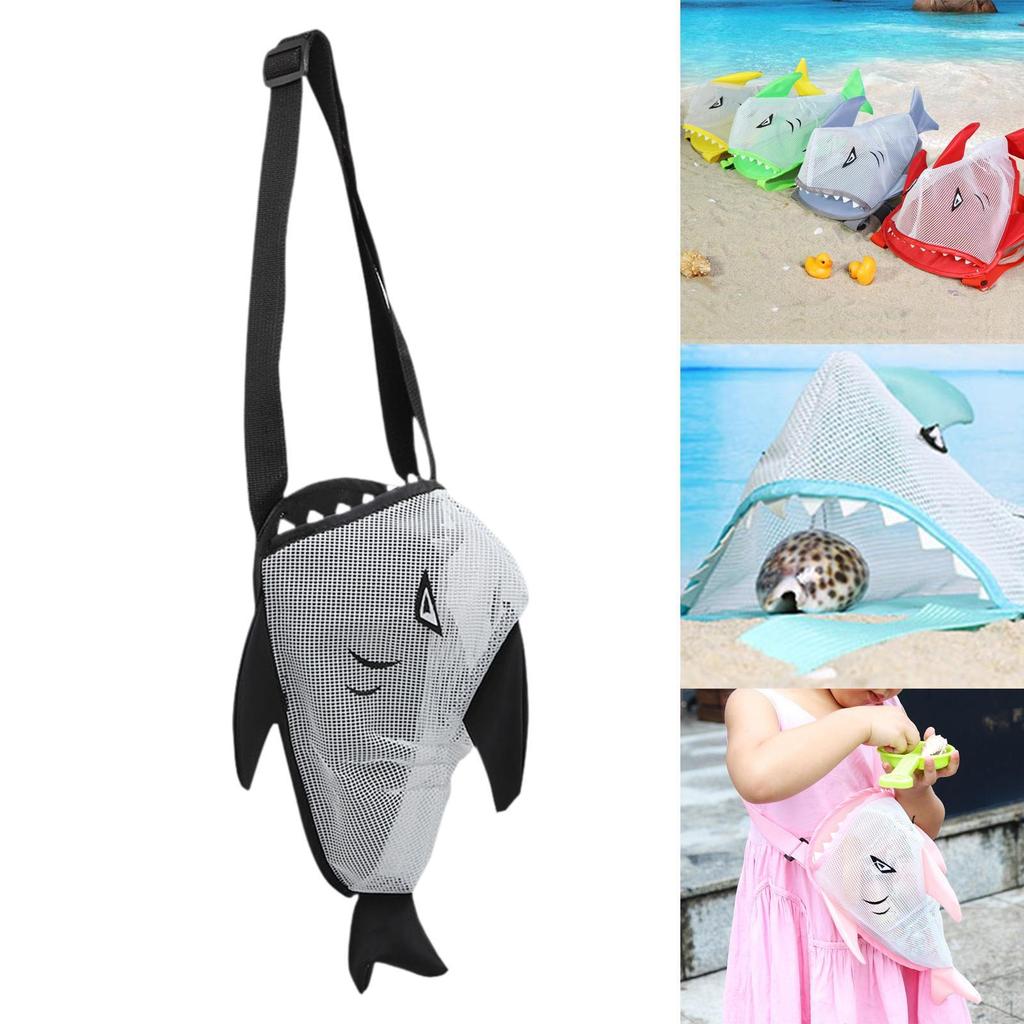 Children's Beach Bag for Sand Toys with Adjustable Straps And Collecting Pouch