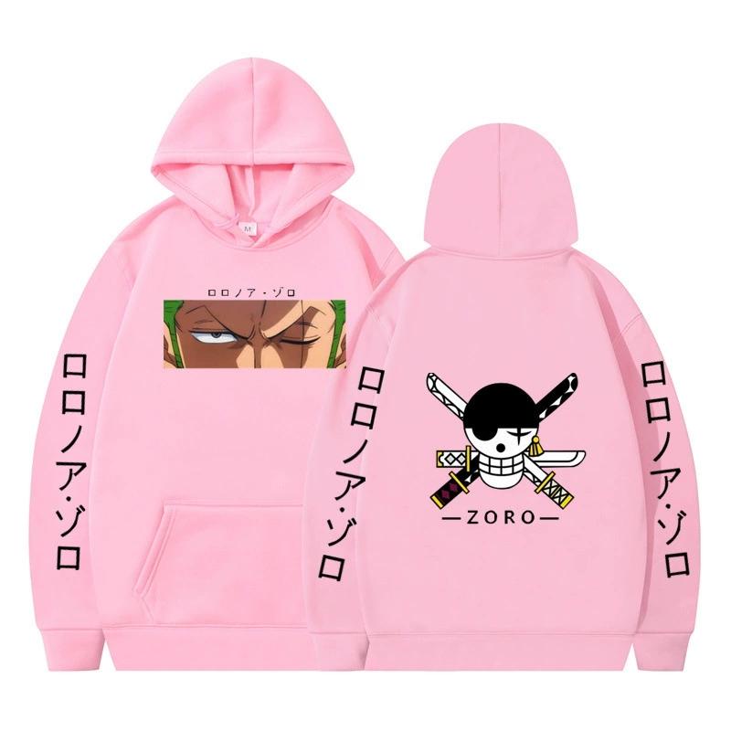 ONE PIECE Anime Hoodies Autumn Long Sleeve Unisex Roronoa Zoro Pullovers Streetwear Graphic Clothes Sweatshirt