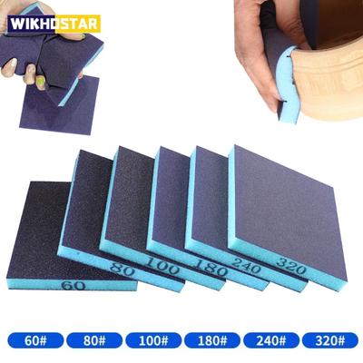 6Pcs Grit Sanding Sponge Soft Foam Sanding Pads Reusable Wet Dry Sanding Blocks for Wood Metal FurniturePaint and Drywall 60-320