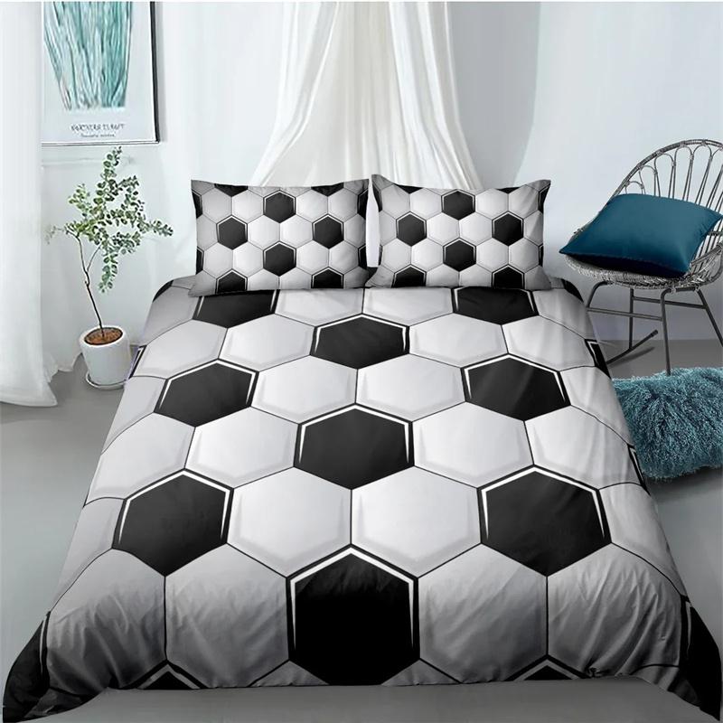 Football Bedding Set 3D Soccer Child Duvet Cover Single Double Sports Boy Home Textile Comforter Nordic Covers for Bed King Full