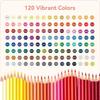 ARRTX 120 Soft Core Oil Colored Vivid and Blendable Perfect for Sketching and Great for Beginners and Hobbies Pencils, Colors, Drawing, Shading,