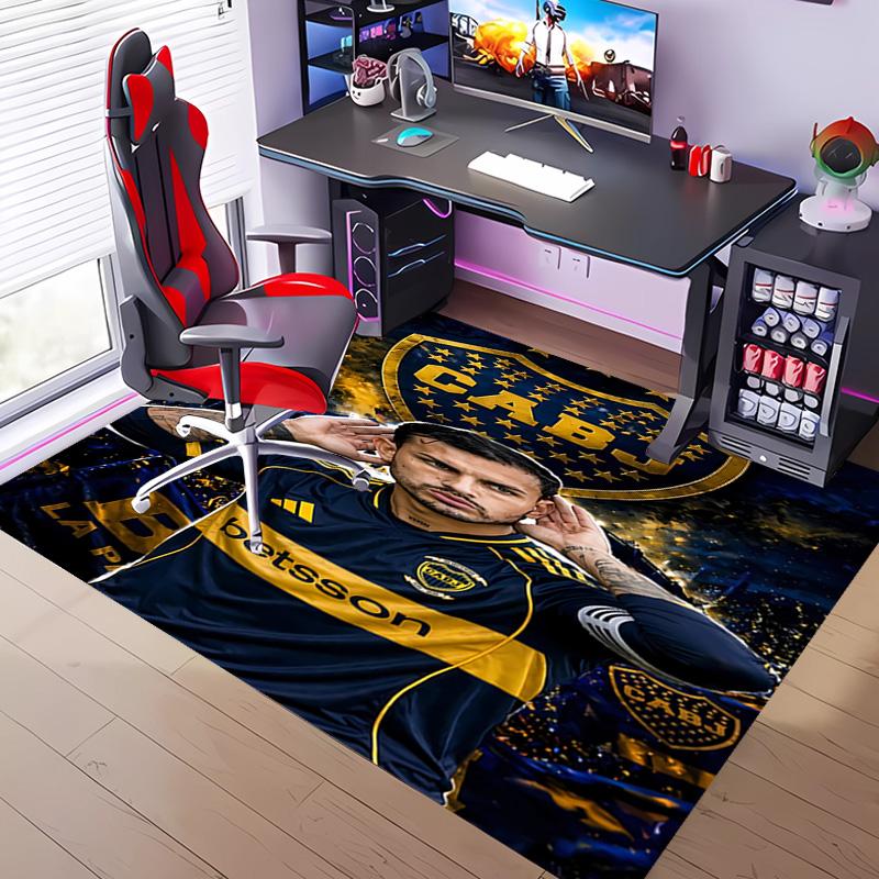 1pc Club Atlético Boca Juniors Entrance Mat, Non-Slip Mat Area Rug,Room Decor, Outdoor Decor, Kitchen Rug,Doormat - Machine Washable, Easy to Clean