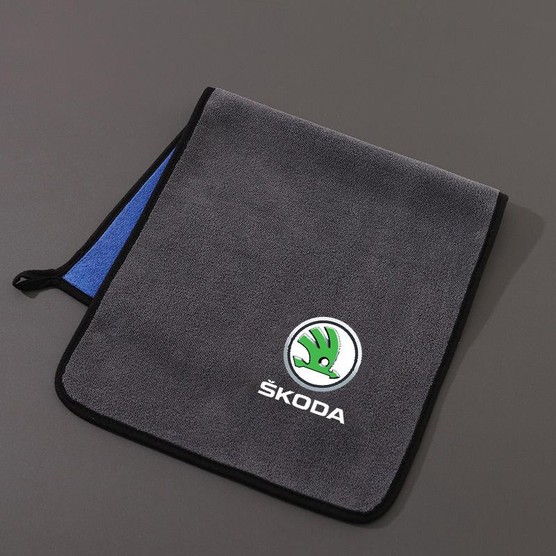 Car Wash Cleaning Microfiber Towel Car Drying Cloth For Skoda Kylaq Elroq Octavia Enyaq Kamiq Scala Rapid Superb Karoq Fabia