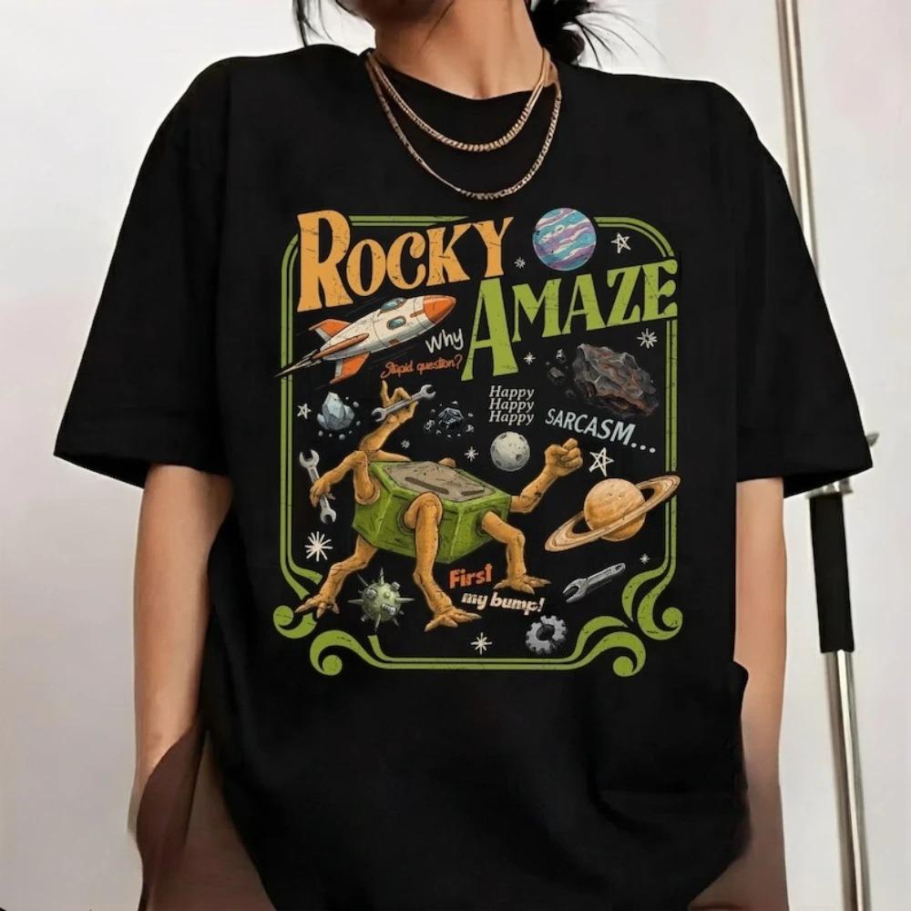 Fashion Unisex Women Cotton Tops Rocky Amaze Project Hail Mary Shirt SciFi Space Novel Fan Tee Funny Book Lover Graphic TShirt S