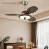 2026 Retro Ceiling Fan Light: Inverter Straight Blade for Living, Bedroom & Dining Rooms