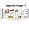 Rollo de papel para colorear de 90 cm con diseño de animales para niños, ideal para rellenar con colores, grafiti, recortes de papel, pintura, material educativo escolar.