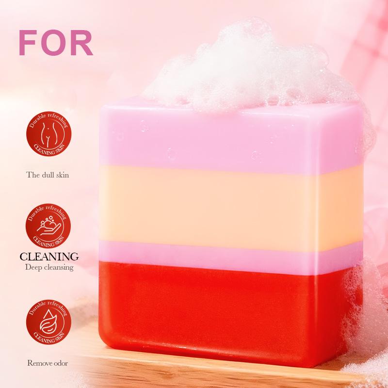Strawberry Intimate Cleansing Soap with Net – Gentle, pH-Balanced & Refreshing