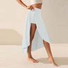 Women's Fashion Casual Solid Colour Slit Ruffle High Waist Fluttering Shorts Skirt