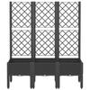 VidaXL Planter with Trellis, Raised Bed, Flower Box, Plant Pot, Flower Box Garden Patio Terrace Outdoor, 367928