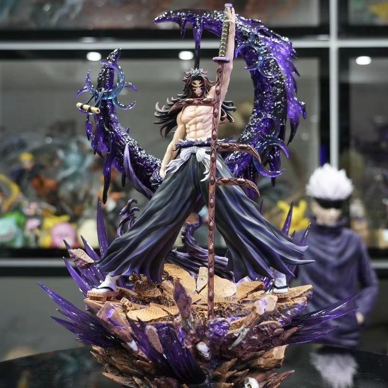 47Cm Statue Demon Killer Yoriichi Twelve Wood Month Pvc Cartoon Character Model Collection Ornaments Gifts