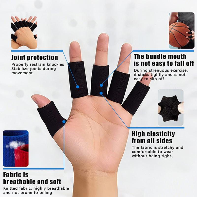 10Pcs Finger Sleeves, Finger Compression Sleeves, Finger Sleeves, Compression Finger Sleeves, High Elasticity And Breathable