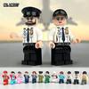 Lw007 Urban Professional Action Figure Small Particle Cartoon Blocks Toy Nurse Firefighter Police Racer Blocks