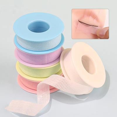 5 Rolls Non-woven Micropore Silicone Gel Eyelash Tape Breathable Under Eye Pad Patches  Women