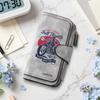 Vintage Motorcycle Print Long Wallet Multi Slot Card Holder Slim Purse for Mens Biker Daily Use 