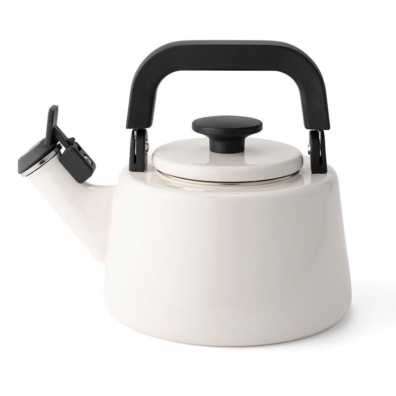 FUJIHORO Square Enamel Whistling Kettle