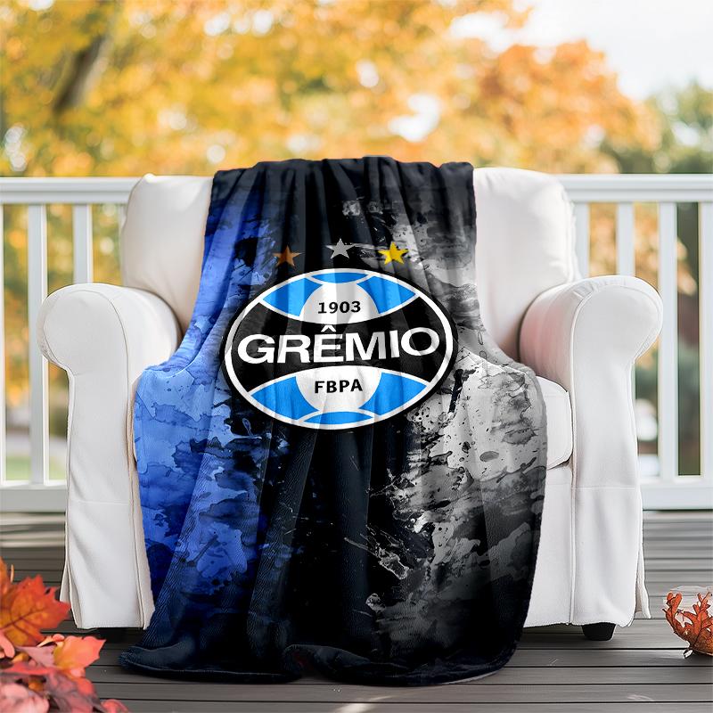 Grêmio logo printed blanket—lightweight,soft,warm;versatile blanket all seasons—perfect as &air-conditioning throw,nap blanket