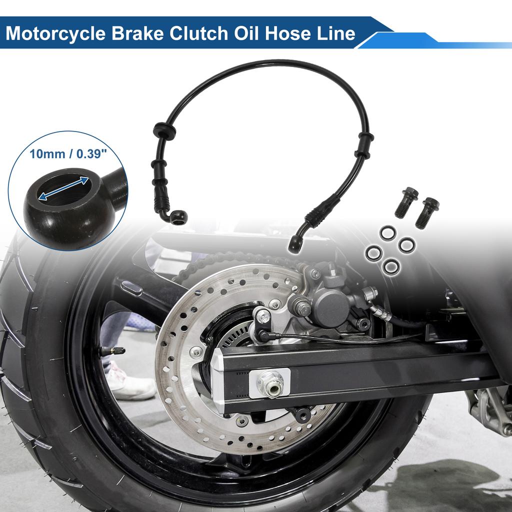 Motoforti 50/60/70/80/90/100/110/120/130cm Motorcycle Brake Clutch Oil Hose Line Kit for Motorcycles Dirt Bikes ATV Black