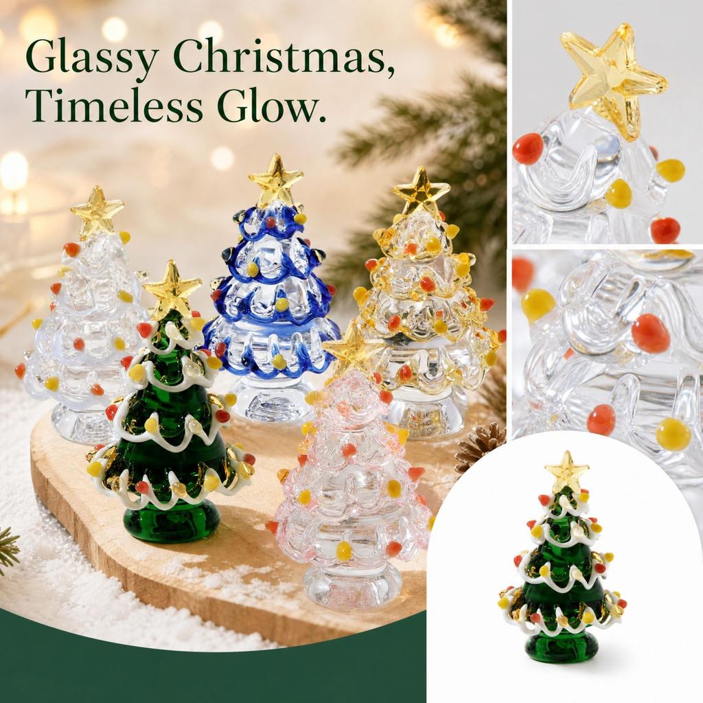 Glass Christmas Tree Ornament 6.5 cm Holiday Decoration for Christmas Tree