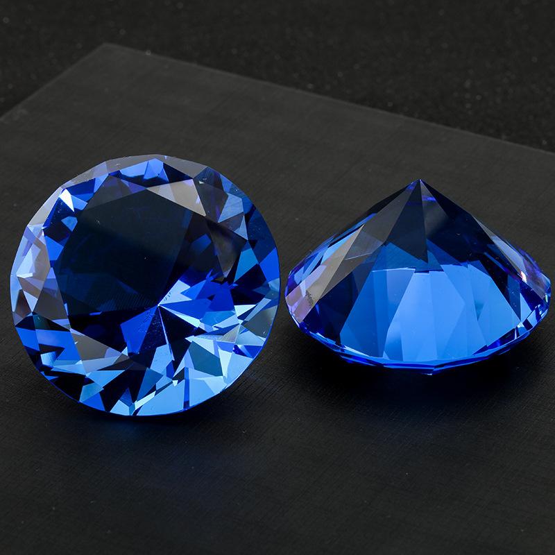 10 Colors Crystal Diamond Shaped Paperweight Decorative Cut Glass Giant Gemstone Wedding Office Desktop Ornament Birthday Gifts