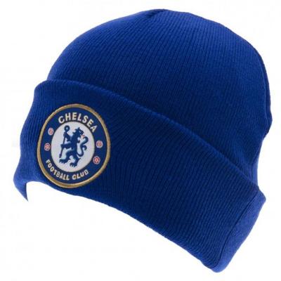 Chelsea FC Official Adults Unisex Turn Up Knitted Hat