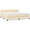 3140086 vidaXL Divan Bed with Mattress Cream 200x200 Cm Fabric