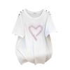 Plus Size Slimming Round Neck Short-Sleeve Mid-Length T-Shirt for Women (200-350 Jin)