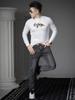Ozhouzhan Half-high Collar Long Sleeves Shirt Men's Autumn Trendy Beads Print Bottoming Shirt 2025 New Casual Top