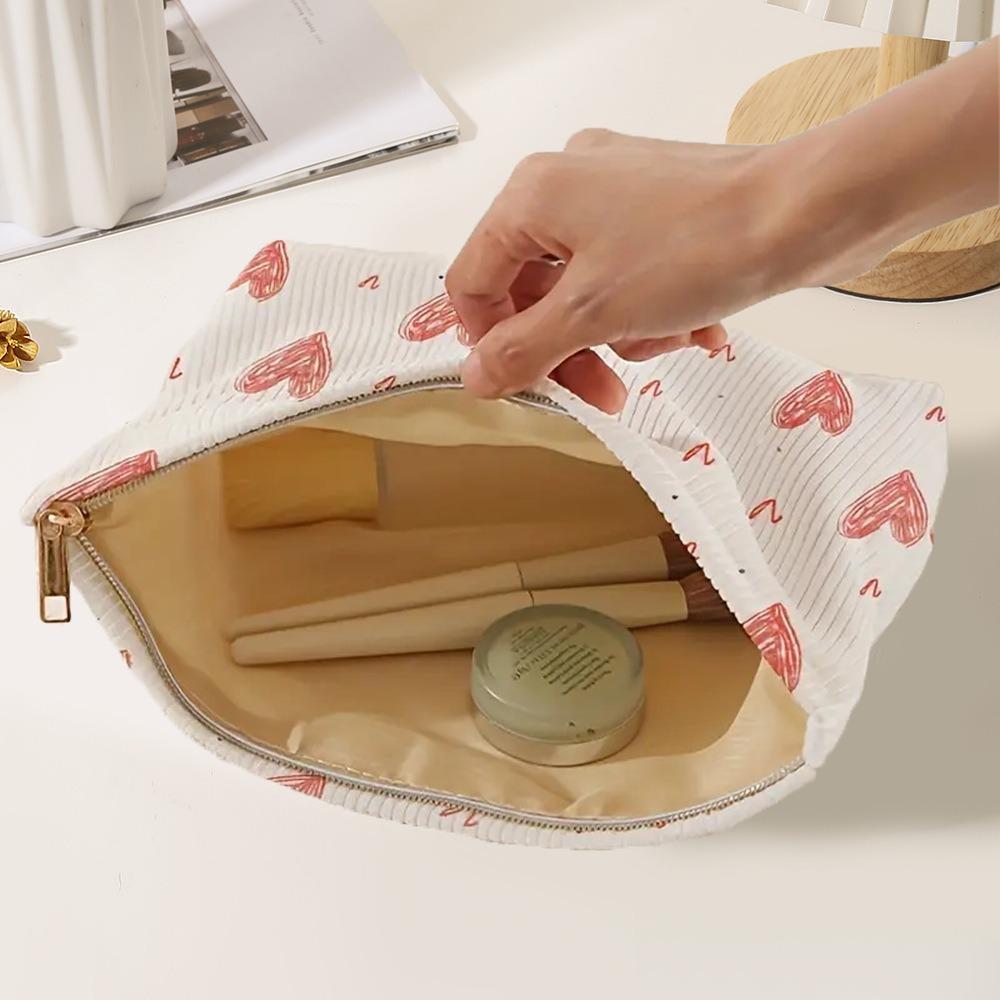 Lip Pattern Printed Makeup Bag Lightweight Bow Tie Cosmetic Storage Bag Leopard Print Tiger Cat Frog Toiletries Organizer