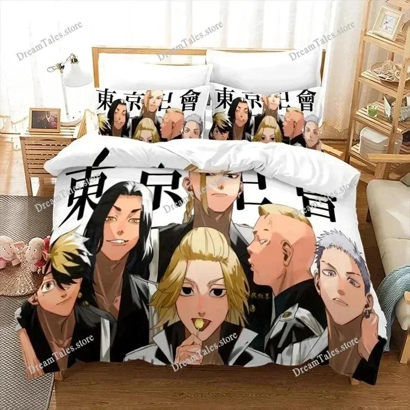 3D Printed Anime Tokyo Revengers Bedding Set Duvet Cover Bedroom Comforter Single Twin King _Size Quilt Cover Home Textiles741