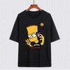 MINISO The Simpsons Family Cartoon Print Cotton T-shirts Summer Short Sleeve Tees Cool Harajuku Streetwear Casual Kids/Adult Top