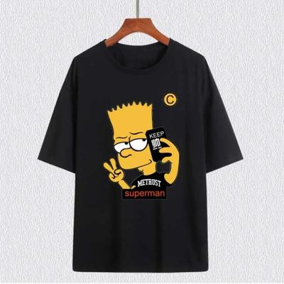 MINISO The Simpsons Familie Cartoon Print Katoenen T-shirts Zomer Korte Mouw Tees Coole Harajuku Streetwear Casual Kinder-/Volwassen Top