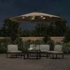 Umbrella with LED Lighting and Steel Mast 300 Cm Taupe