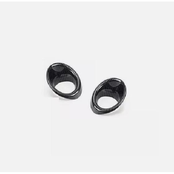 Carbon Fiber Front Fog Light Lamp Cover Trim for Honda Civic Hatchback 2017-