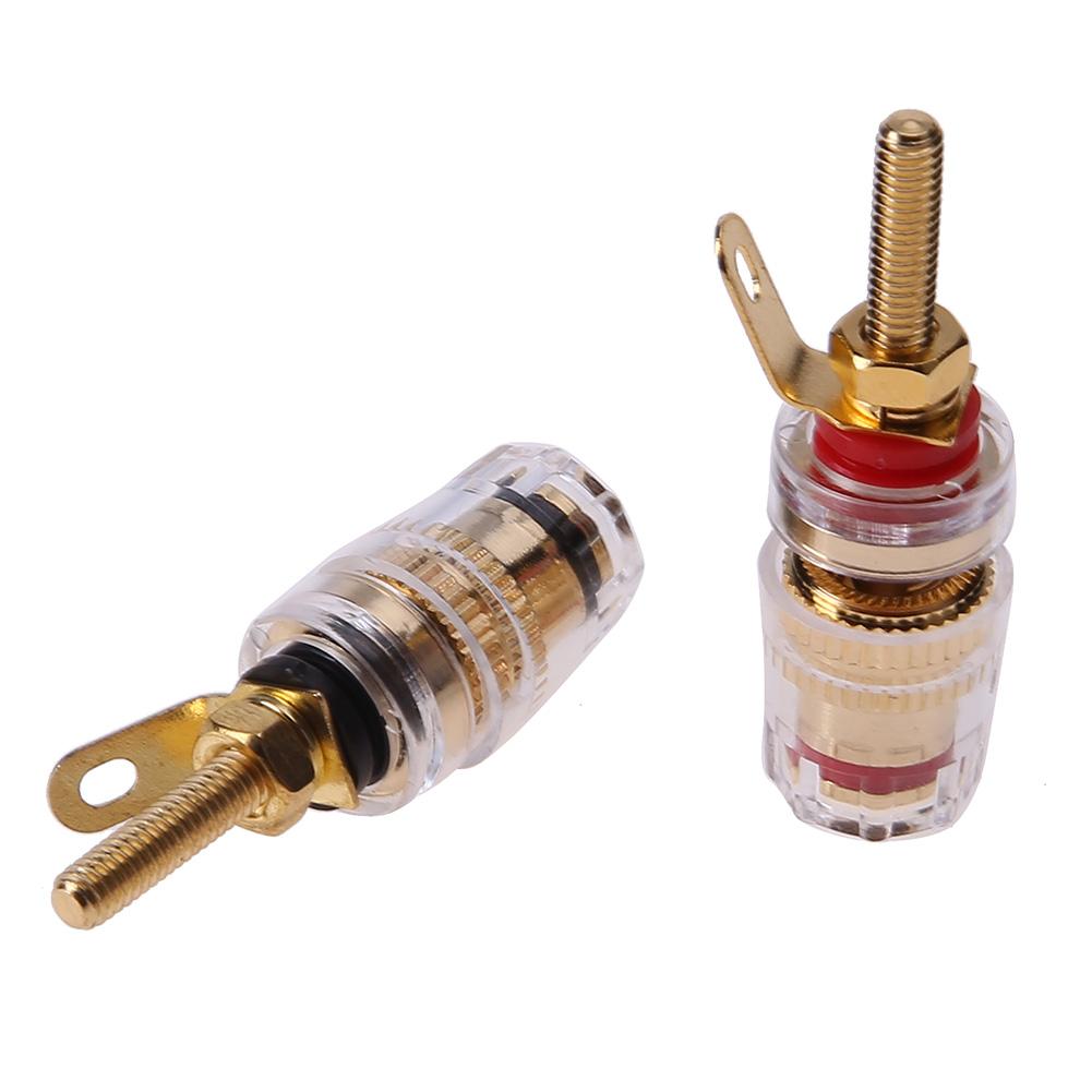 2-10PCS Speaker Terminal Binding Post 4mm Banana Plugs Socket Brass Speaker Amplifier Binding Posts Terminals Loudspeakers