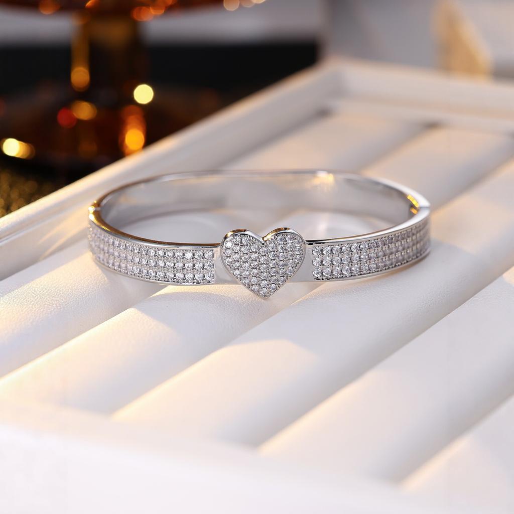 Glänzendes Elegantes Liebe Breite Fotogen Dating Geschenk Armband für Damen