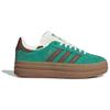 Adidas Originals Gazelle Bold Comfortable Fashion Durable Low-Top Sneakers Women Sneakers Green JP8045