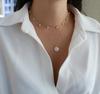 Fresh Pearl Beaded Charm Choker Necklace for Women Summer Gift Jewelry