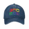 Klassische Lustige Katzen Stolz Katzenliebhaber Lgbt Katzenliebhaber Baseballkappen Unisex Stil Used Denim Kopfbedeckung Outdoor Golfmützen Kappe