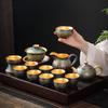 Chaxun Chinese Light Luxury Colorful Gilded Teapot