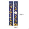 1 Pair Happy Year Porch Sign Hanging Banners Decorations Photo Props Ornament Party for