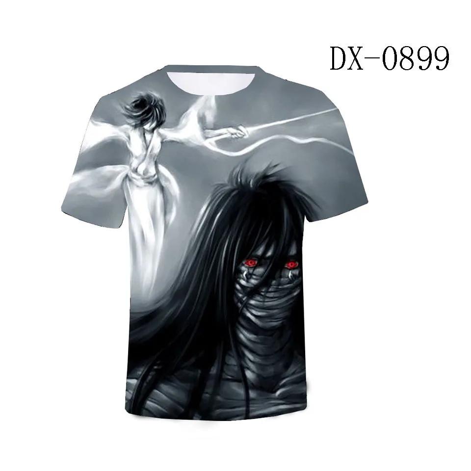 Summer Round Neck 3D Anime Bleach Printed Top Fashionable Casual Short Sleeved Children's Boy T-shirts