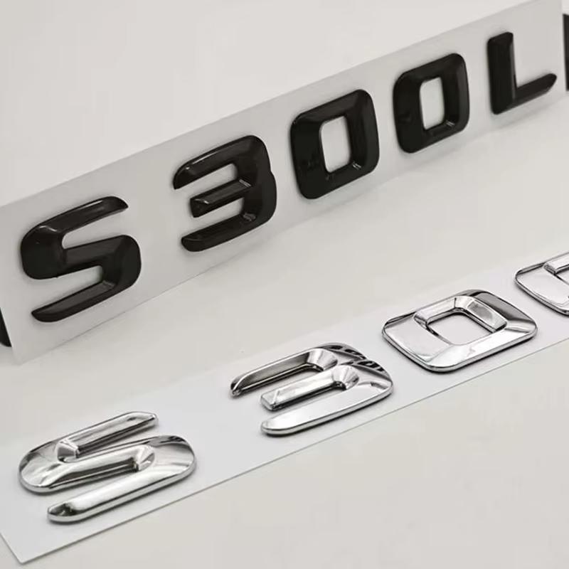 3D ABS Car Letters Logo S300L S320L Badge Sticker Emblem Decals For Mercedes Benz S Class S300L S320L V221 V222 Tail Accessories WX4