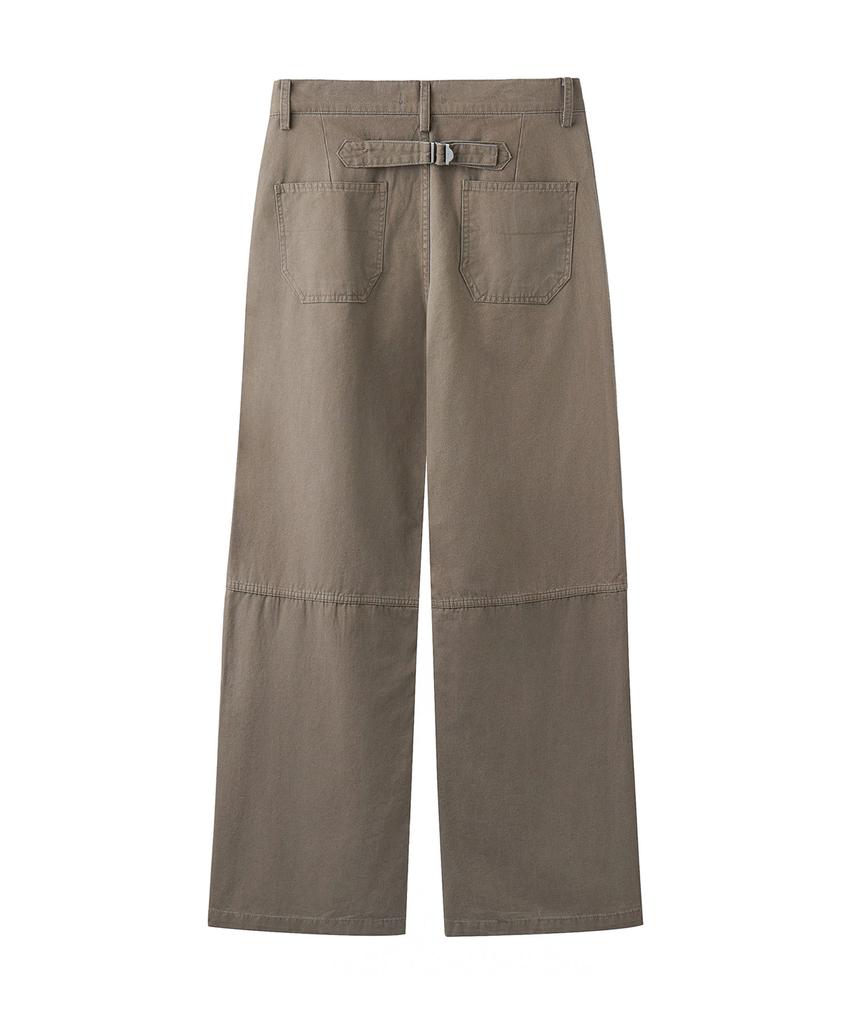 AREUBAN Section Line Reverse Bio Pants_Used Beige
