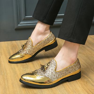 Patent Leather Shoes for Men Glossy Platform Club Party Shoes Luxury Slip On Men Loafers Party Designer Footwear Men Moccasins